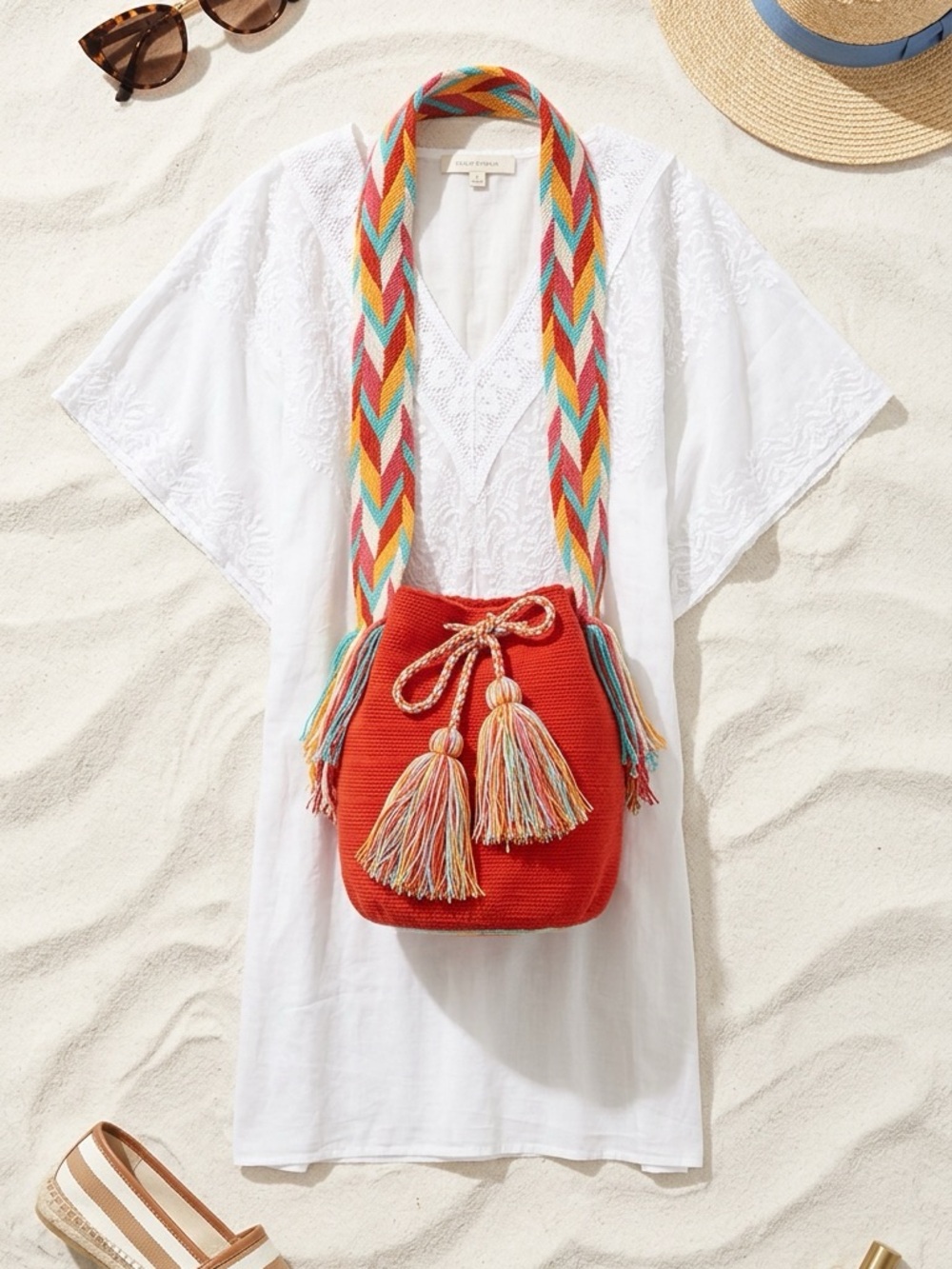 Designer Erika Peña Lt. Blue RITA hi-lo tiered Shirt Dress+ Waist Tie - Picture 4 of 9